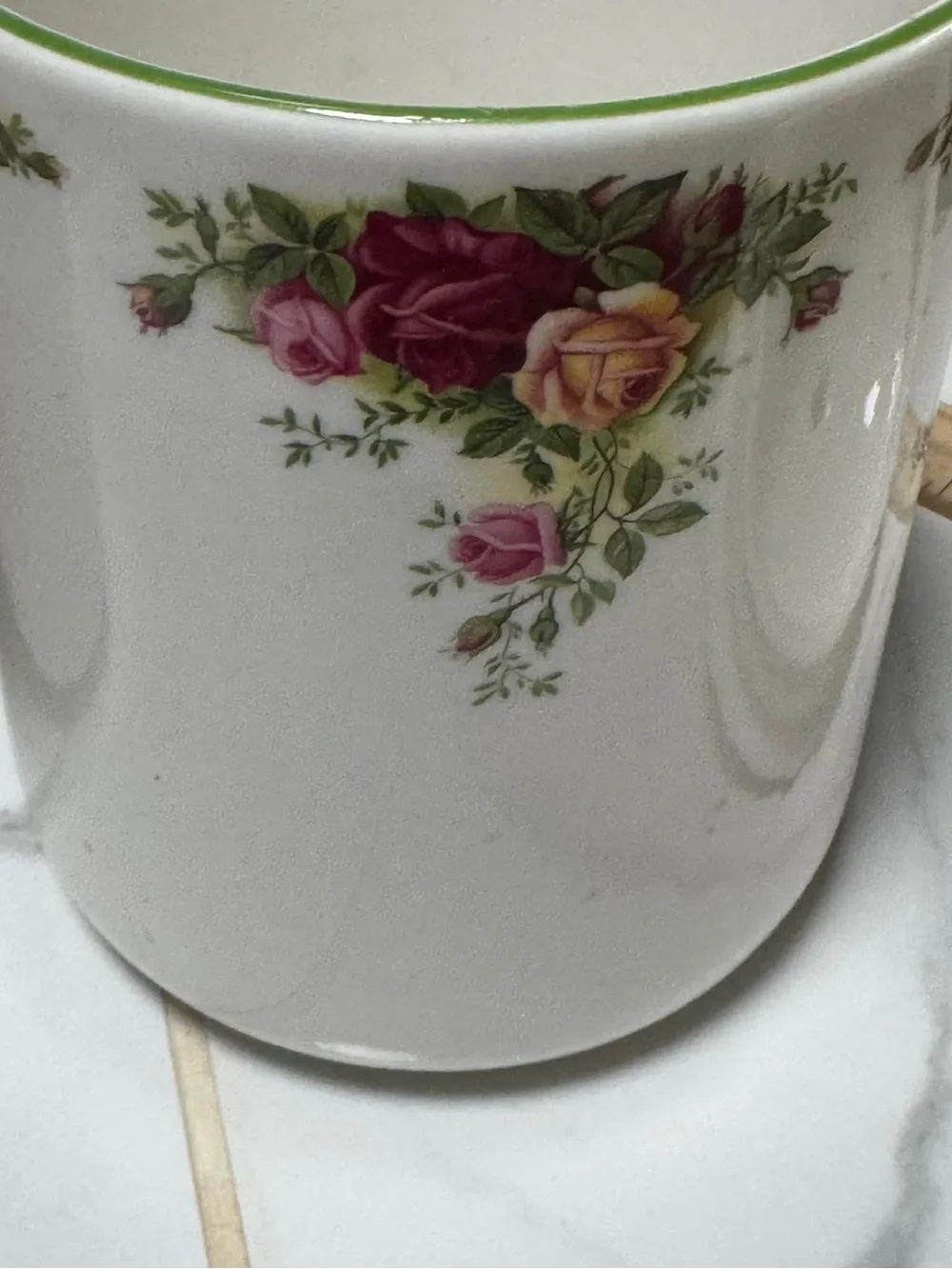 Royal Albert White Porcelain Canister Set with Pink and Yellow Rose Pattern
